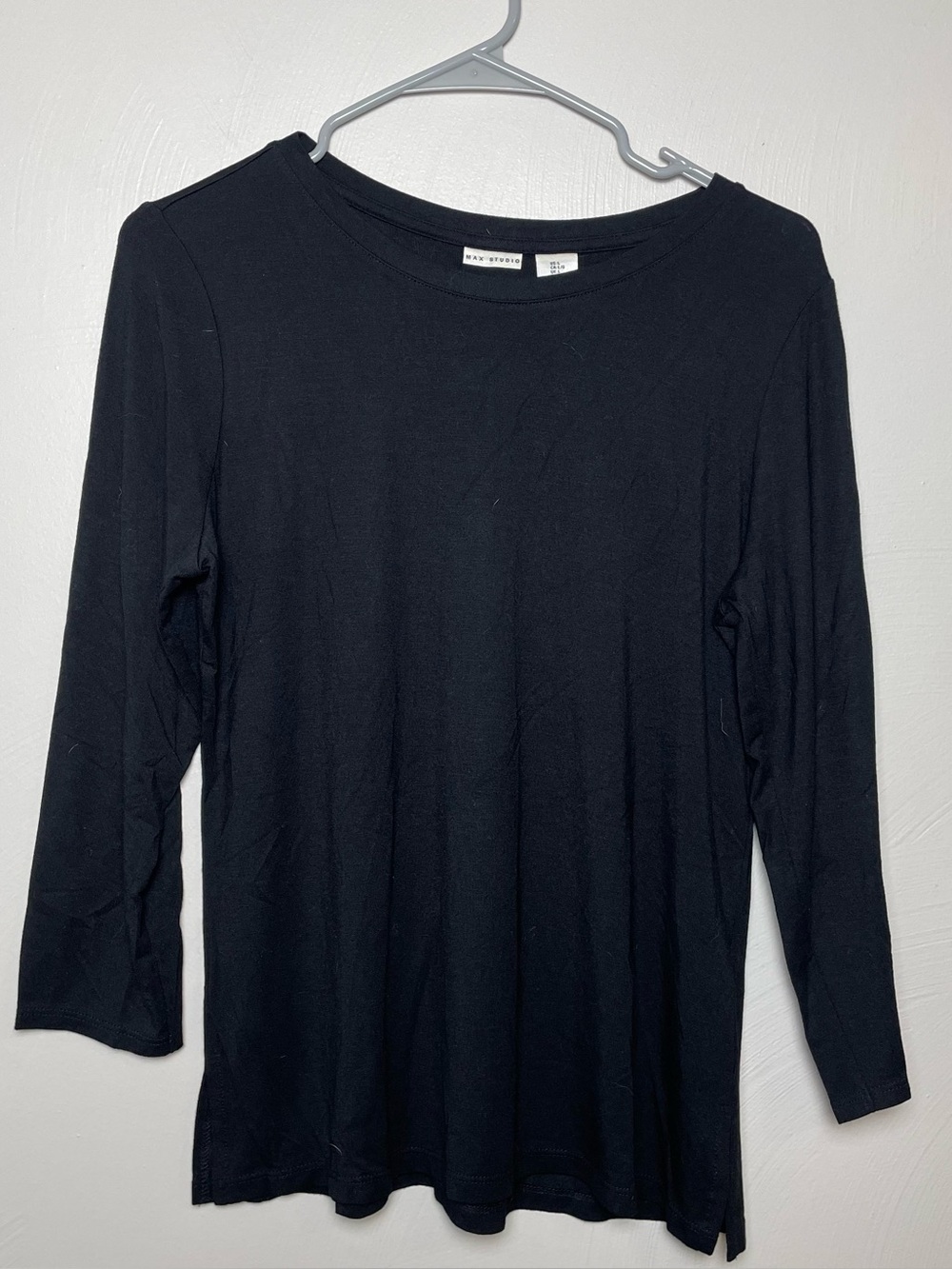 Max Studio Black Womens 3/4 sleeve shirt size Large
